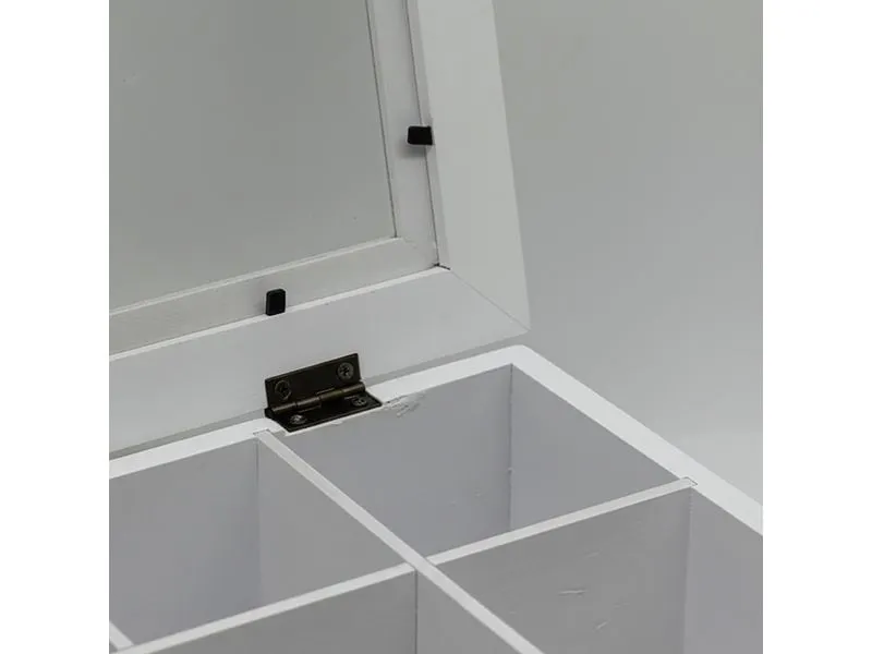 relaxdays Teeboxen Transparent/Weiss
