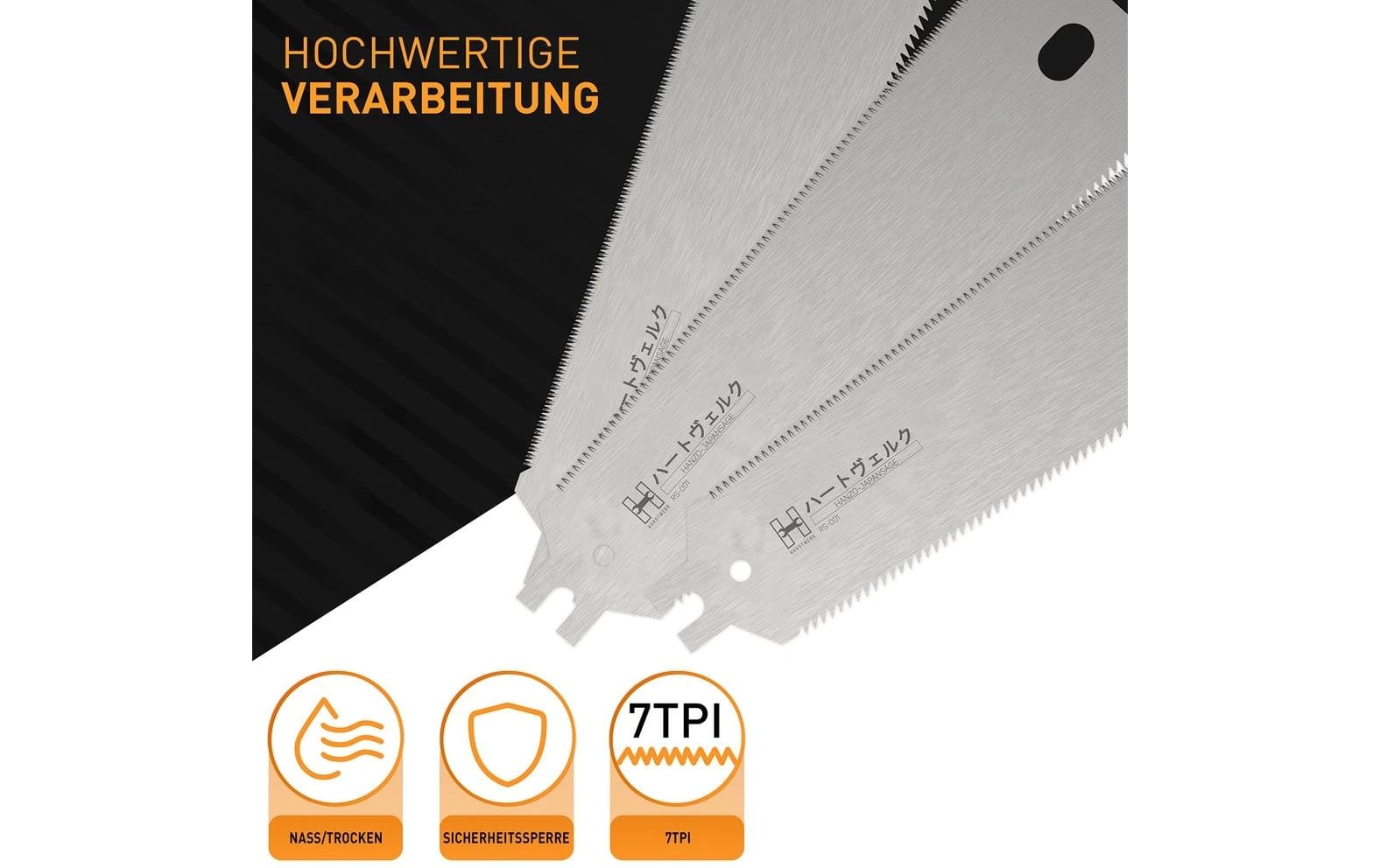 Hardtwerk Sägeblatt für Japansäge Hanzo 240 mm