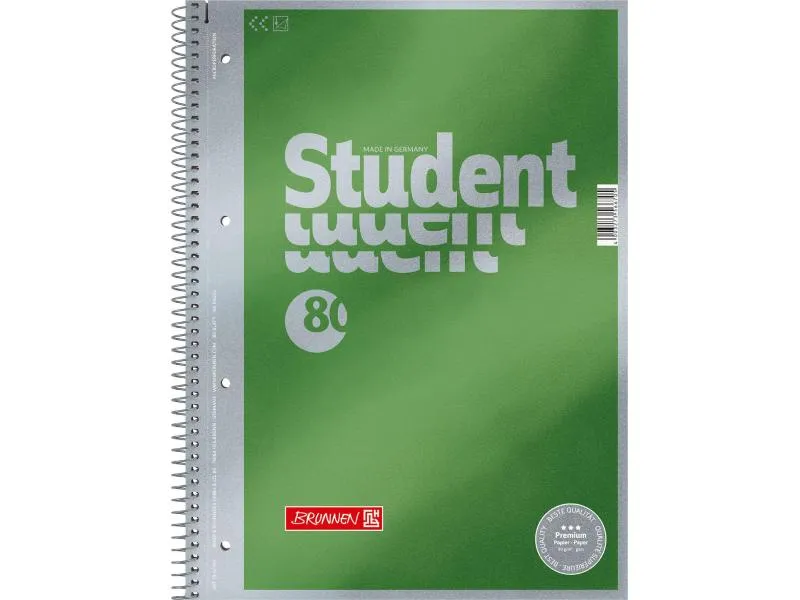 Brunnen Collegeblock Premium Student A4, Blanko, 80 Blatt Brunnen Collegeblock Premium Student A4, Blanko, 80 Blatt