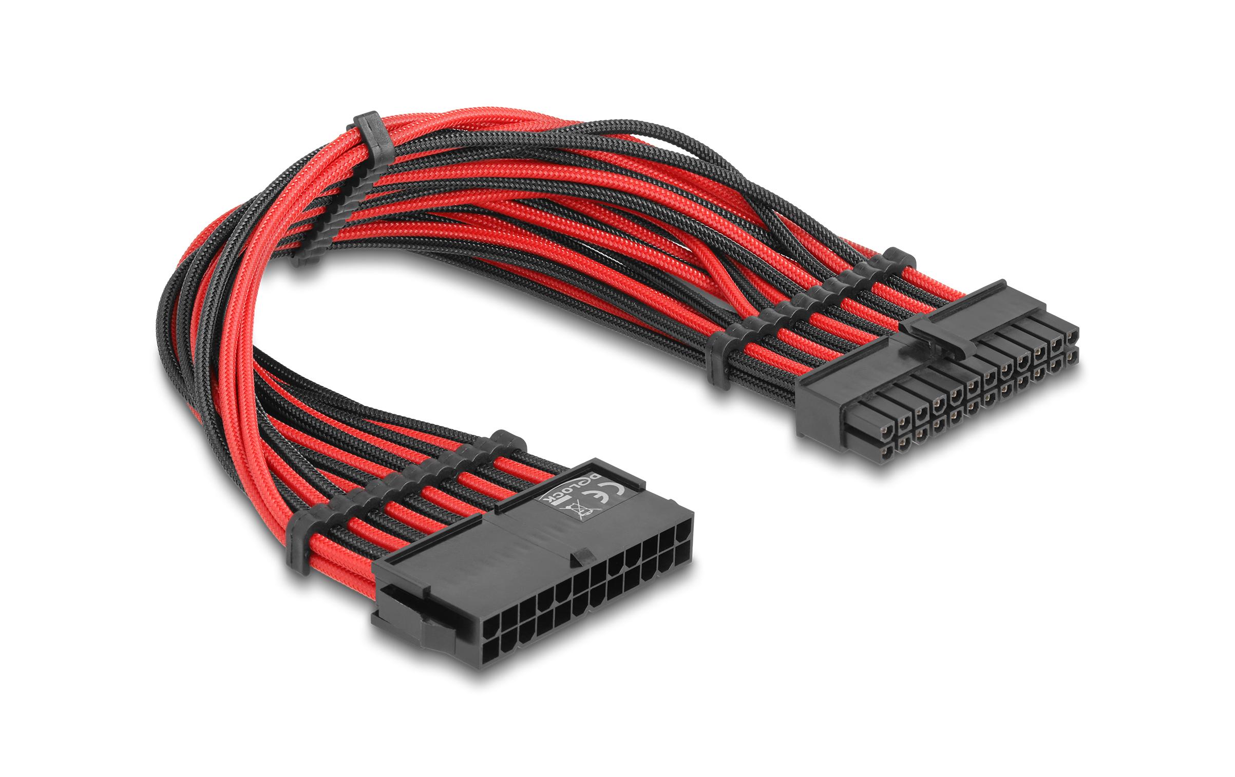 Delock Stromverlängerungskabel 24 Pin ATX zu 24 Pin ATX 30 cm