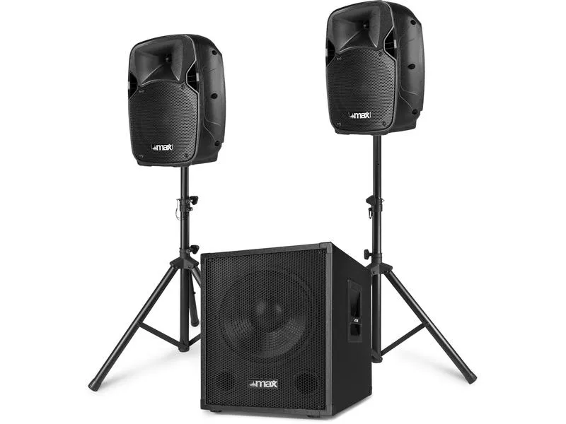MAX PA-System MX700 Kompaktes 2.1 Soundsystem