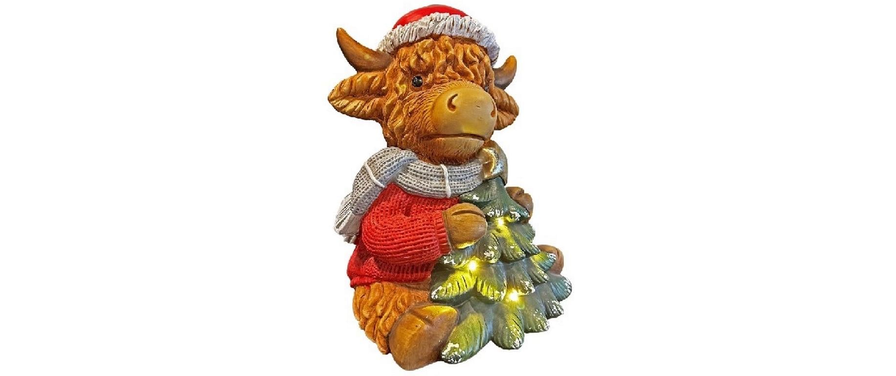 Dameco LED Hochlandrind sitzend 26 cm x 26 cm x 36 cm Dameco LED Hochlandrind sitzend 26 cm x 26 cm x 36 cm