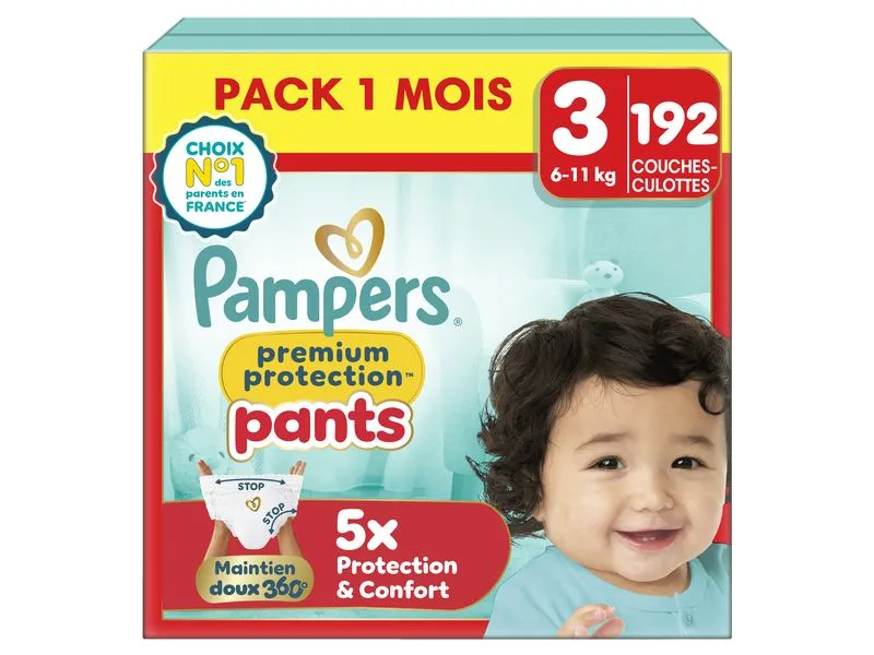 Pampers Windeln Premium Protection Pants Grösse 3, 192 Stück