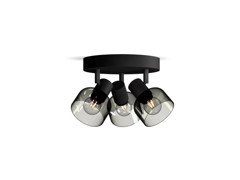 Philips Aufbauspot Sleet 3er Spot für E14, rund Schwarz, ohne LM Philips Aufbauspot Sleet 3er Spot für E14, rund Schwarz, ohne LM
