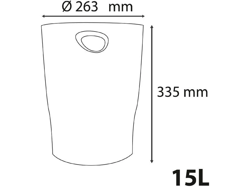 Exacompta Papierkorb Ecobin Skandi 15 L, Frostblau