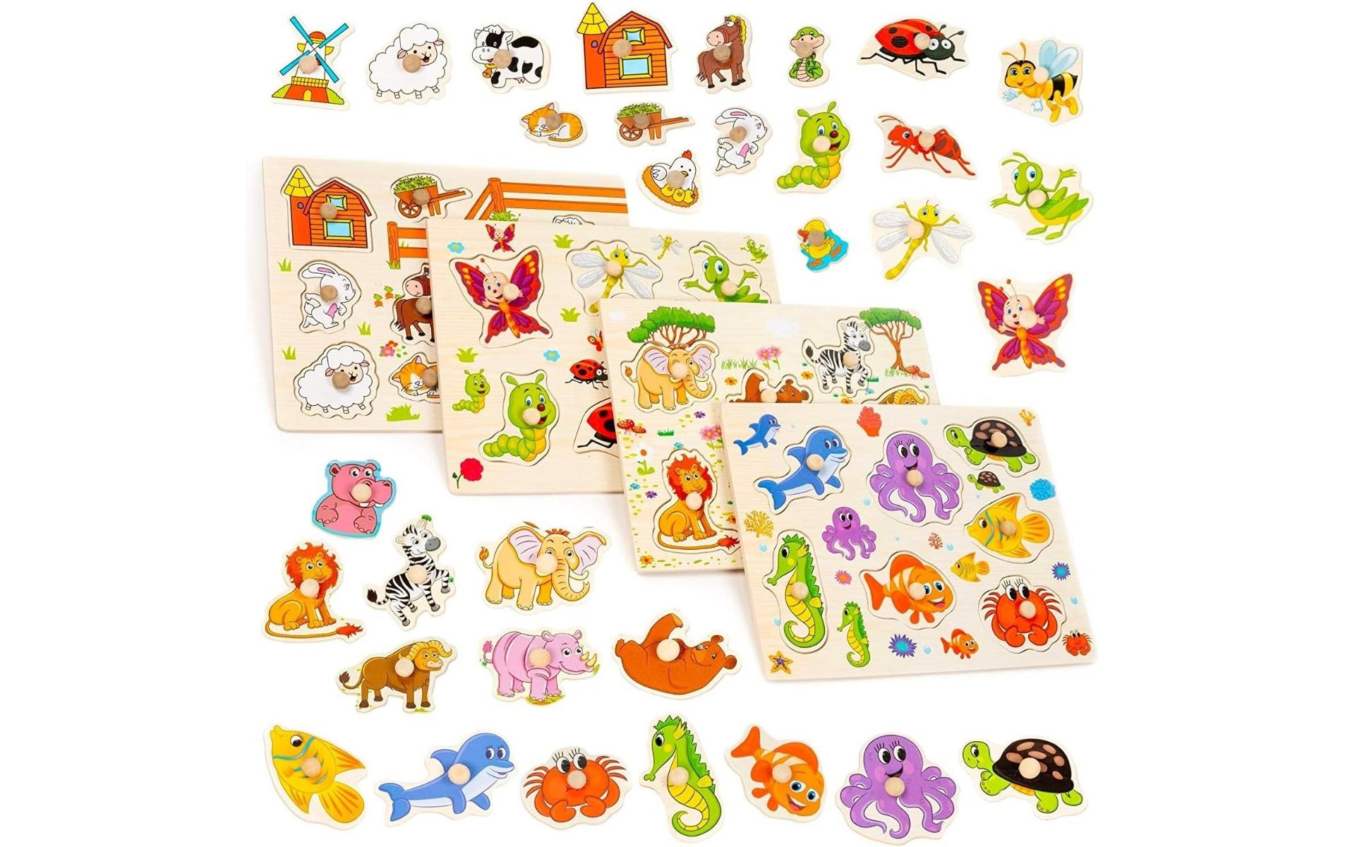 Twiddlers Steckspiel 4er Set Wildlife