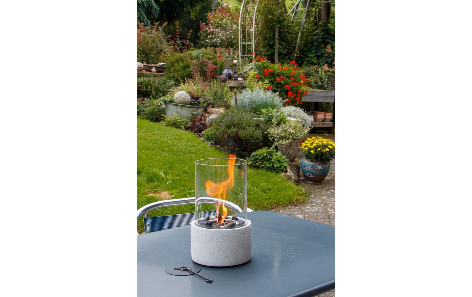 Ambiance Tischfeuer Cement 16.5 x 26.5 cm, Grau