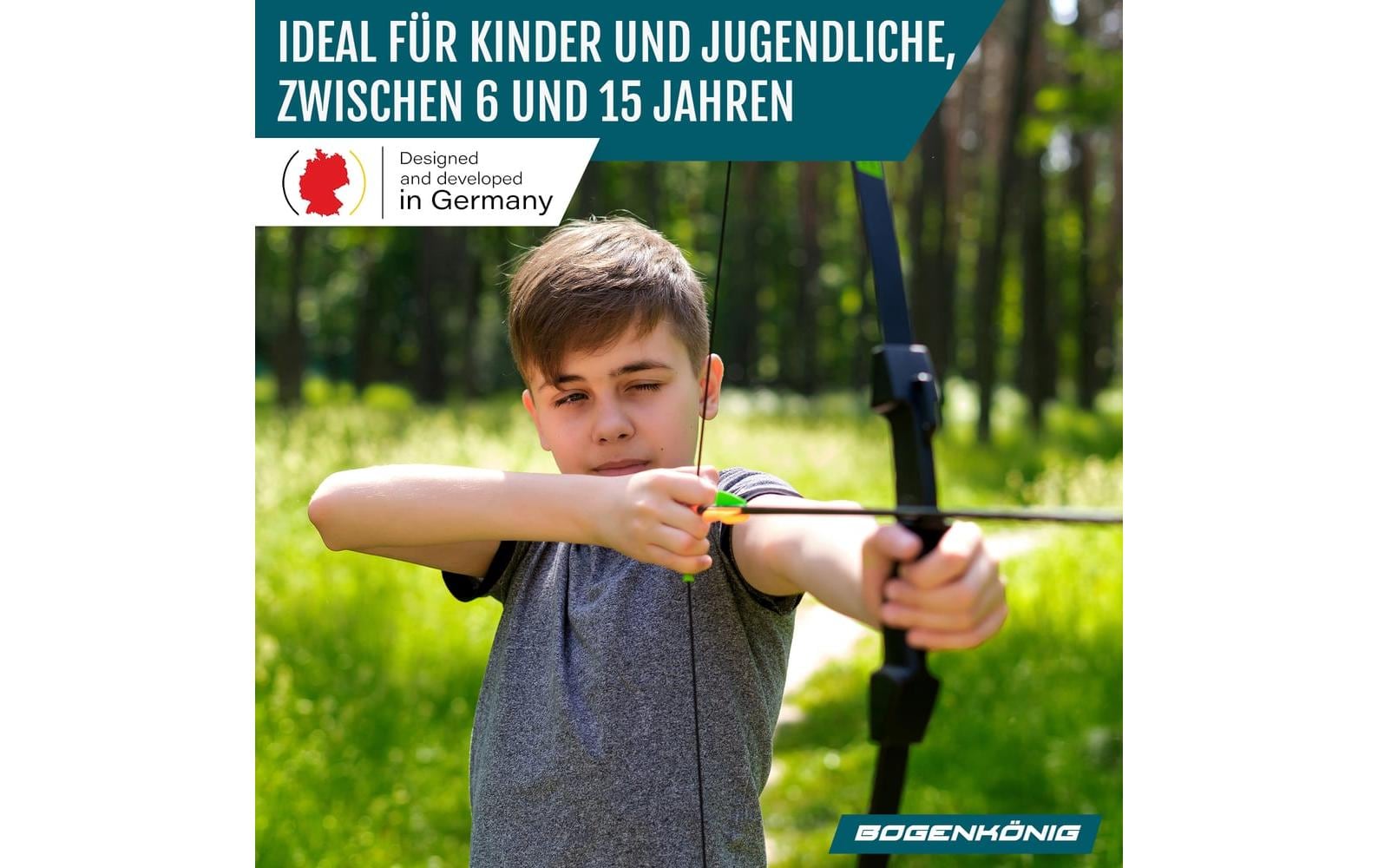 Bogenkönig Metallspitzbogen 28 Zoll, 5er-Set