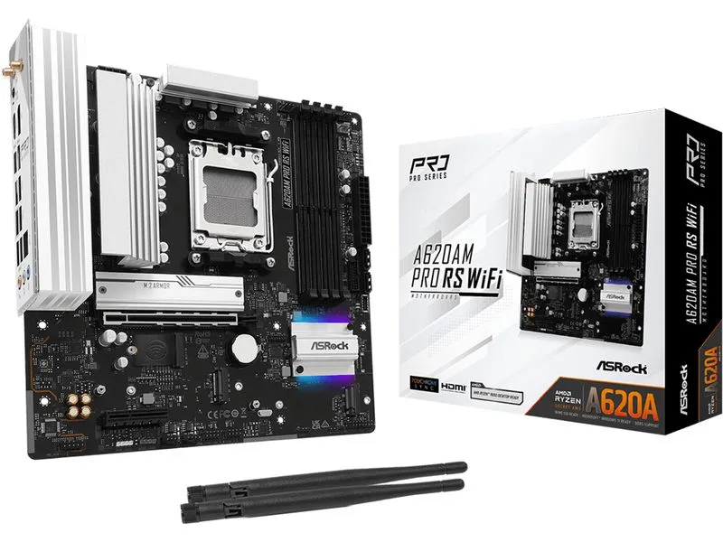 ASRock Mainboard A620AM Pro RS WiFi ASRock Mainboard A620AM Pro RS WiFi