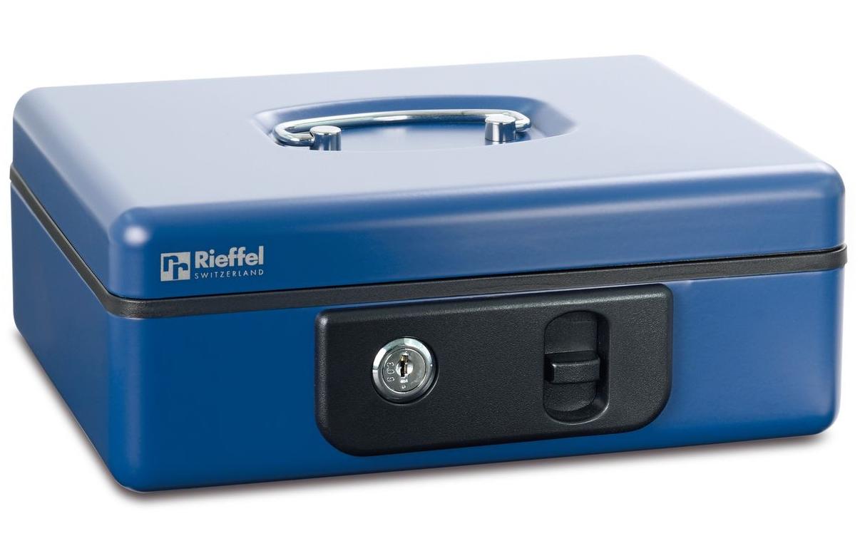 Robert Rieffel Geldkassette Deluxe 2 19.7 x 15.4 x 8.6 cm, Blau