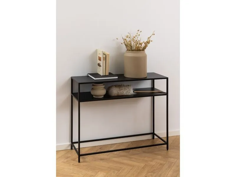 AC Design Konsolentisch Newcastle 100 x 35 x 79 cm, Schwarz AC Design Konsolentisch Newcastle 100 x 35 x 79 cm, Schwarz