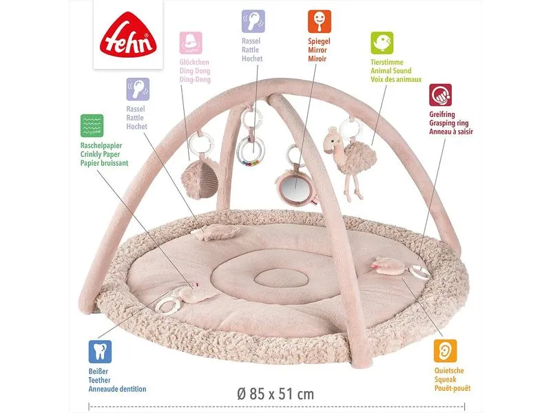 fehn 3-D-Activity-Decke Flamingo, Rose