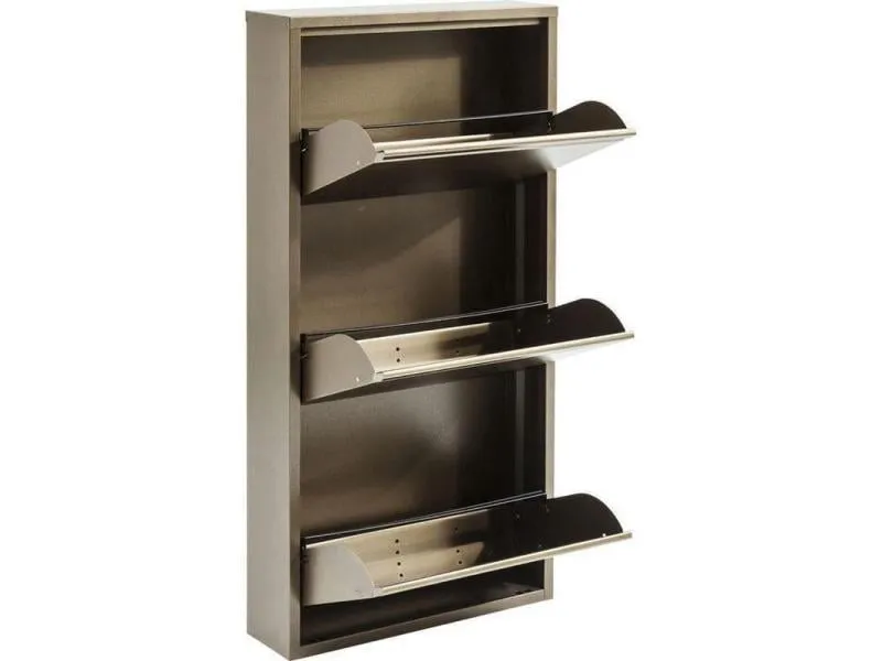 Kare Schuhschrank Caruso 100 x 50 cm, Bronze