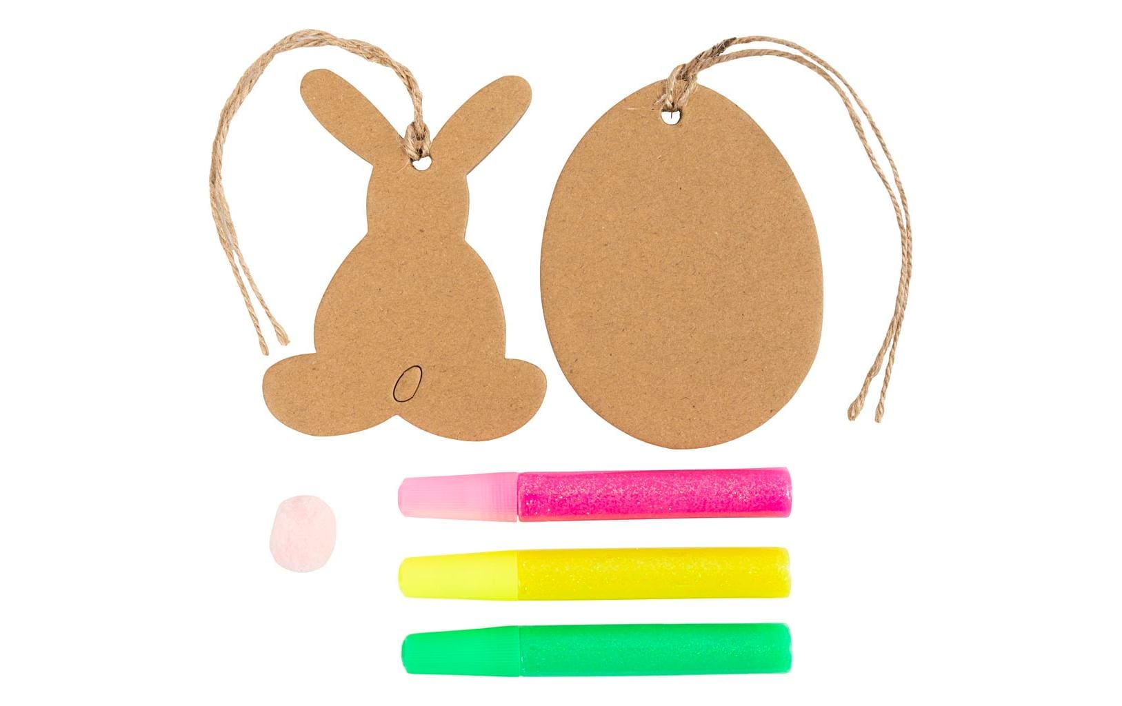 Creativ Company Bastelset Ei und Hase 1 Stück, Mehrfarbig