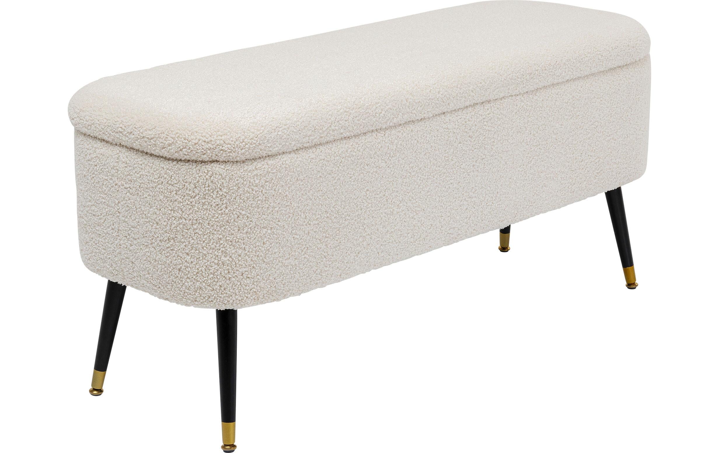 Kare Sitztruhe Rico 109 cm, Weiss