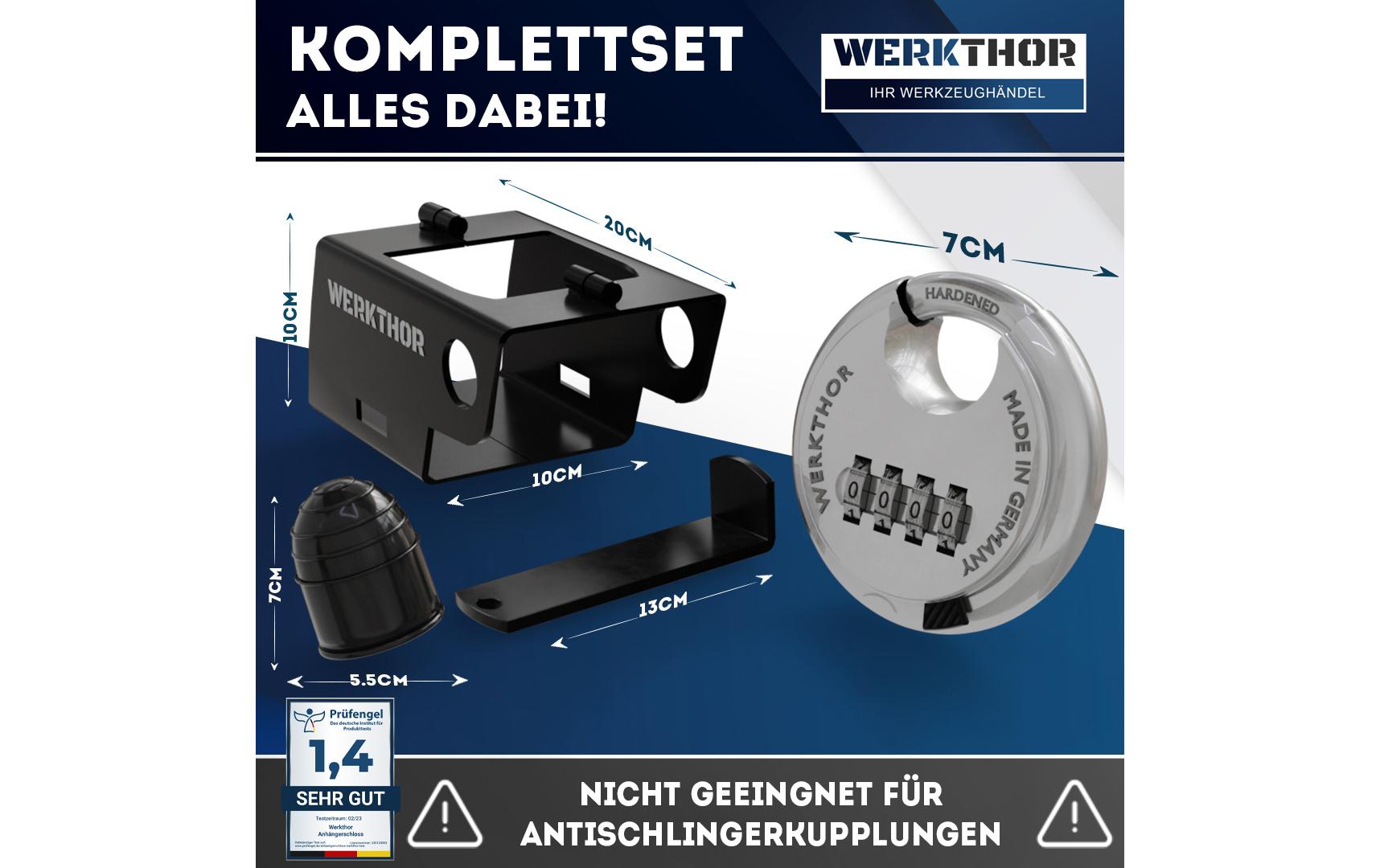 Werkthor Edelstahl Anhängerschloss