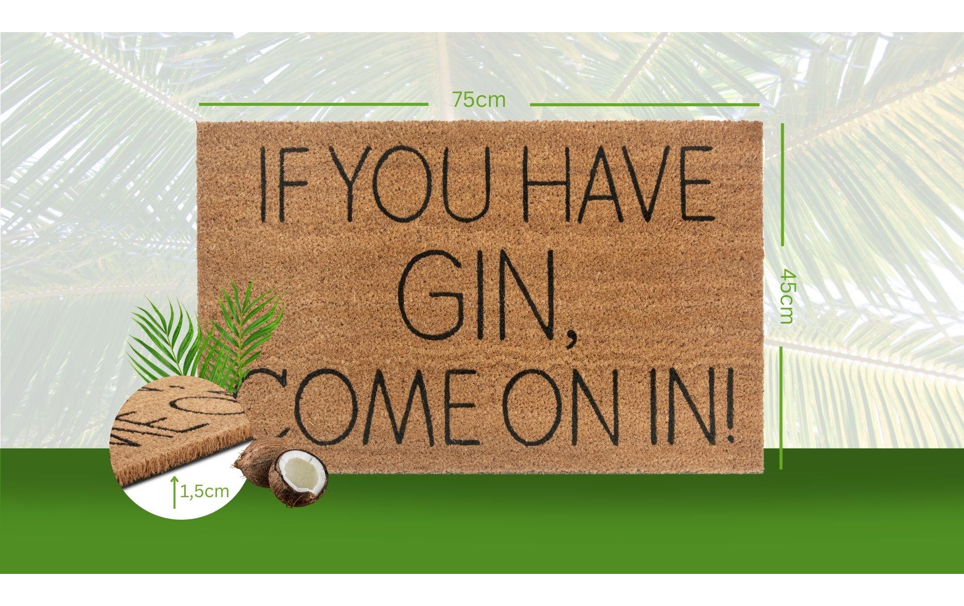 Hanse Home Fussmatte Gin 45 cm x 75 cm, Braun/Schwarz