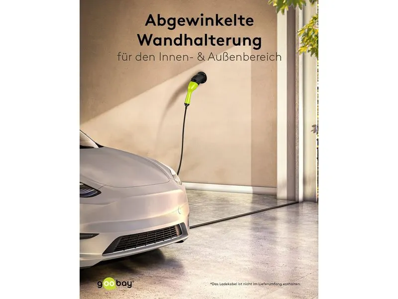 Goobay Wandhalterung abgewinkelt für Ladekabel Typ-2 Goobay Wandhalterung abgewinkelt für Ladekabel Typ-2
