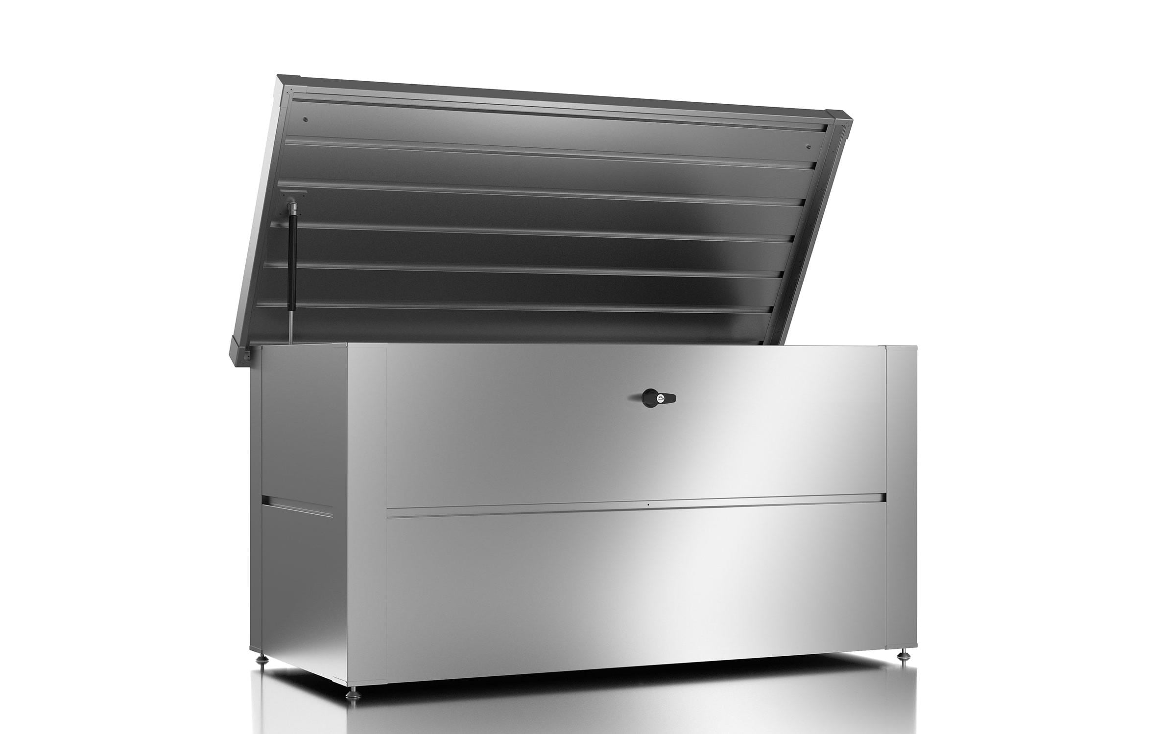 Colibri Gartenbox S mit Schloss, 135 x 65 x 73 cm, Silber Colibri Gartenbox S mit Schloss, 135 x 65 x 73 cm, Silber