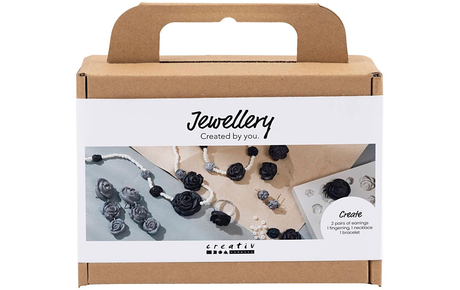 Creativ Company Schmuck Bastelset Rosen, Schwarz/Weiss Creativ Company Schmuck Bastelset Rosen, Schwarz/Weiss