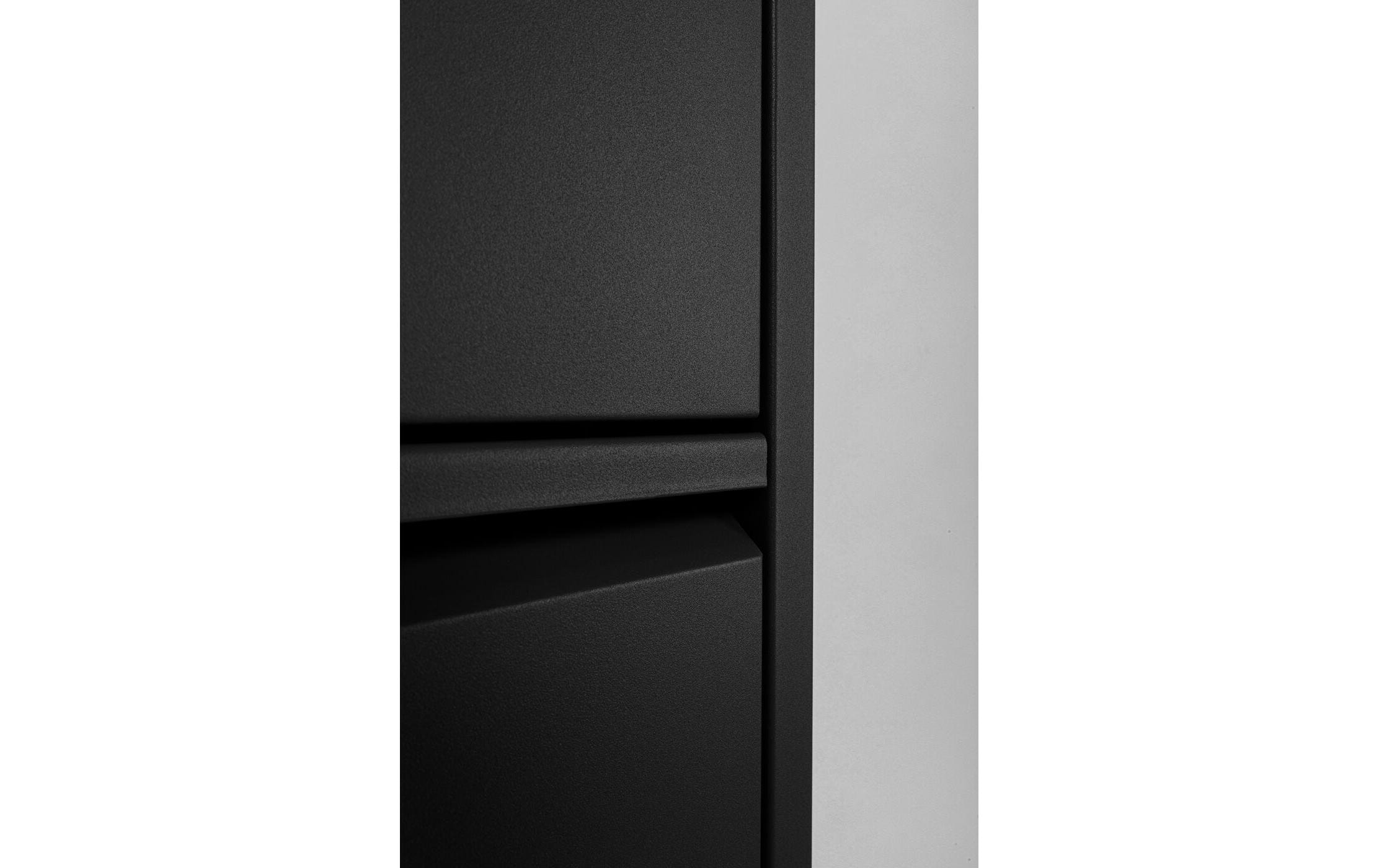 Kare Schuhschrank Caruso 5-er, 50 x 170 cm, Schwarz