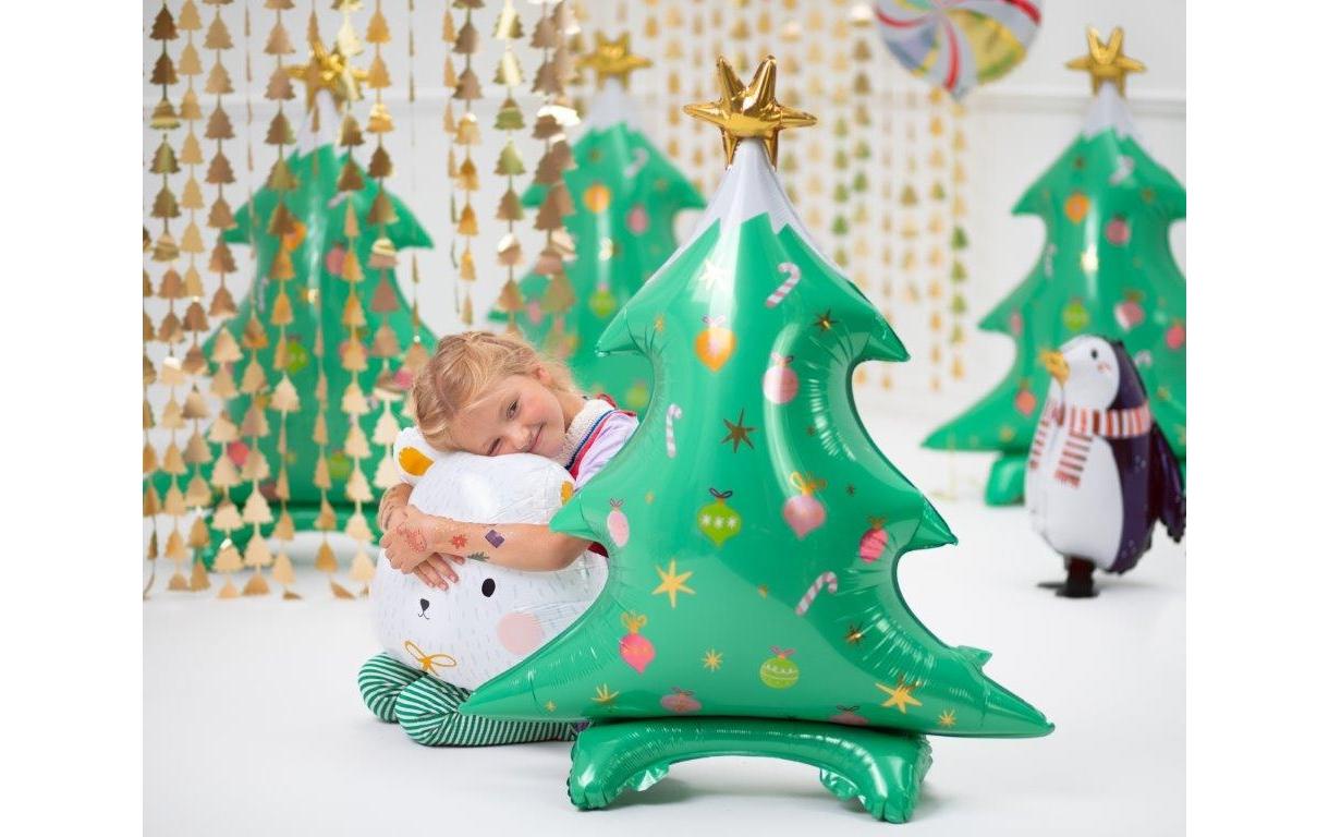 Partydeco Weihnachtsbaum Folienballon 78 x 94 cm, 1 Stk.