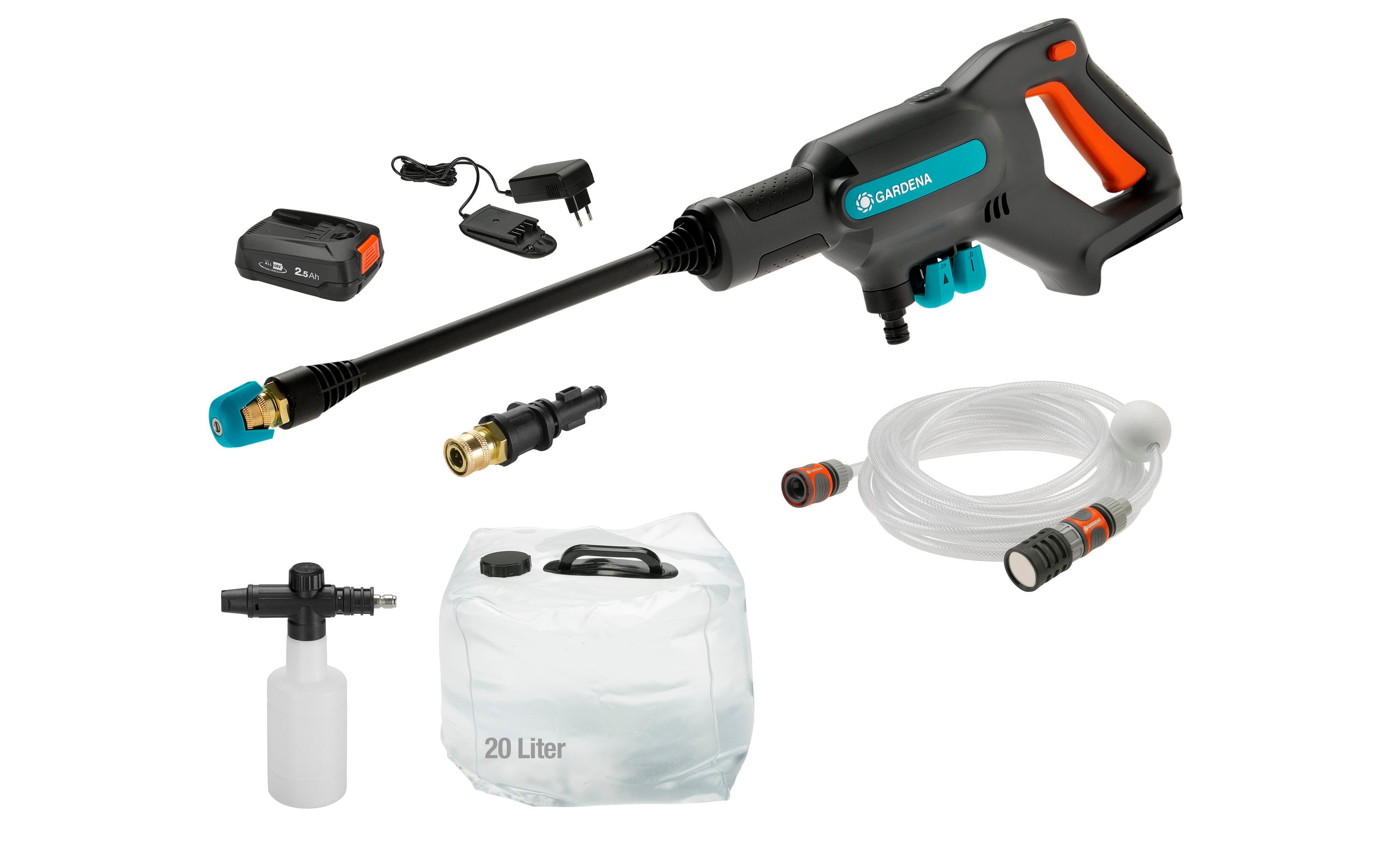 GARDENA Akku-Mitteldruckreiniger AquaClean 24/18 V P4A Premium Set GARDENA Akku-Mitteldruckreiniger AquaClean 24/18 V P4A Premium Set