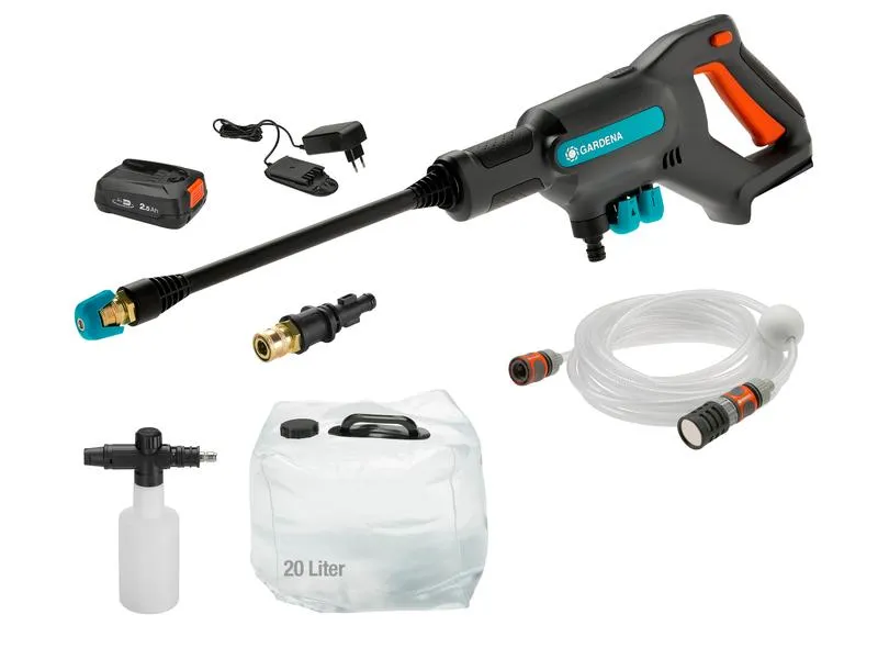 GARDENA Akku-Mitteldruckreiniger AquaClean 24/18 V P4A Premium Set