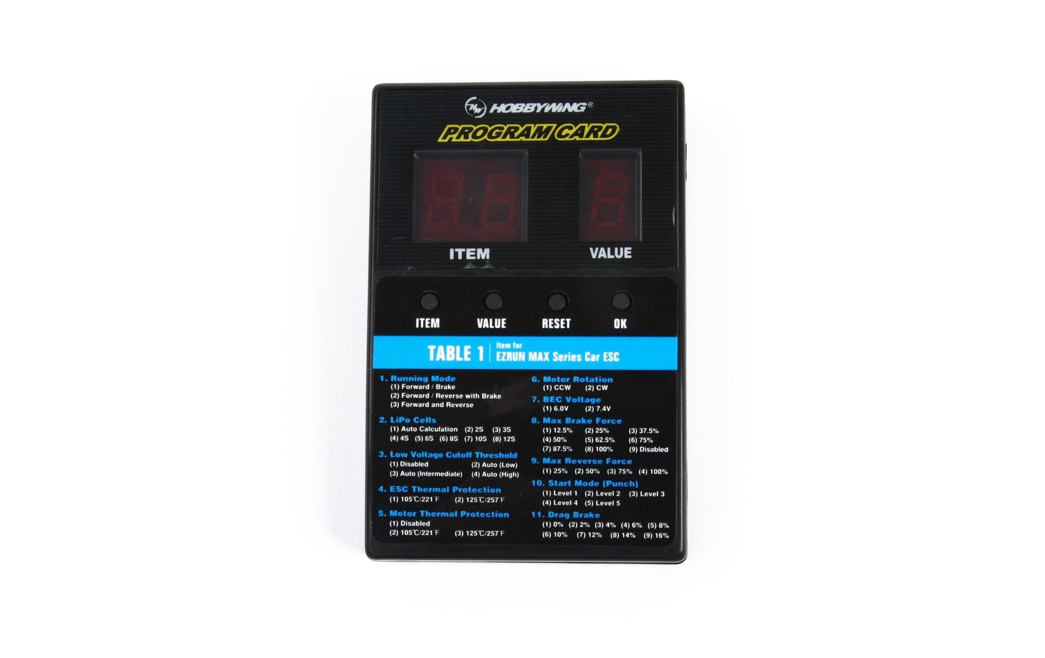 Hobbywing Programmierkarte LED Hobbywing Programmierkarte LED