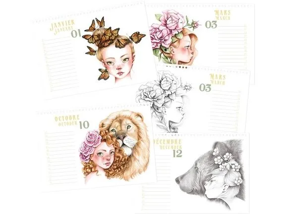 Avenue Mandarine Dauerkalender Wild A4, 24 Blatt Avenue Mandarine Dauerkalender Wild A4, 24 Blatt