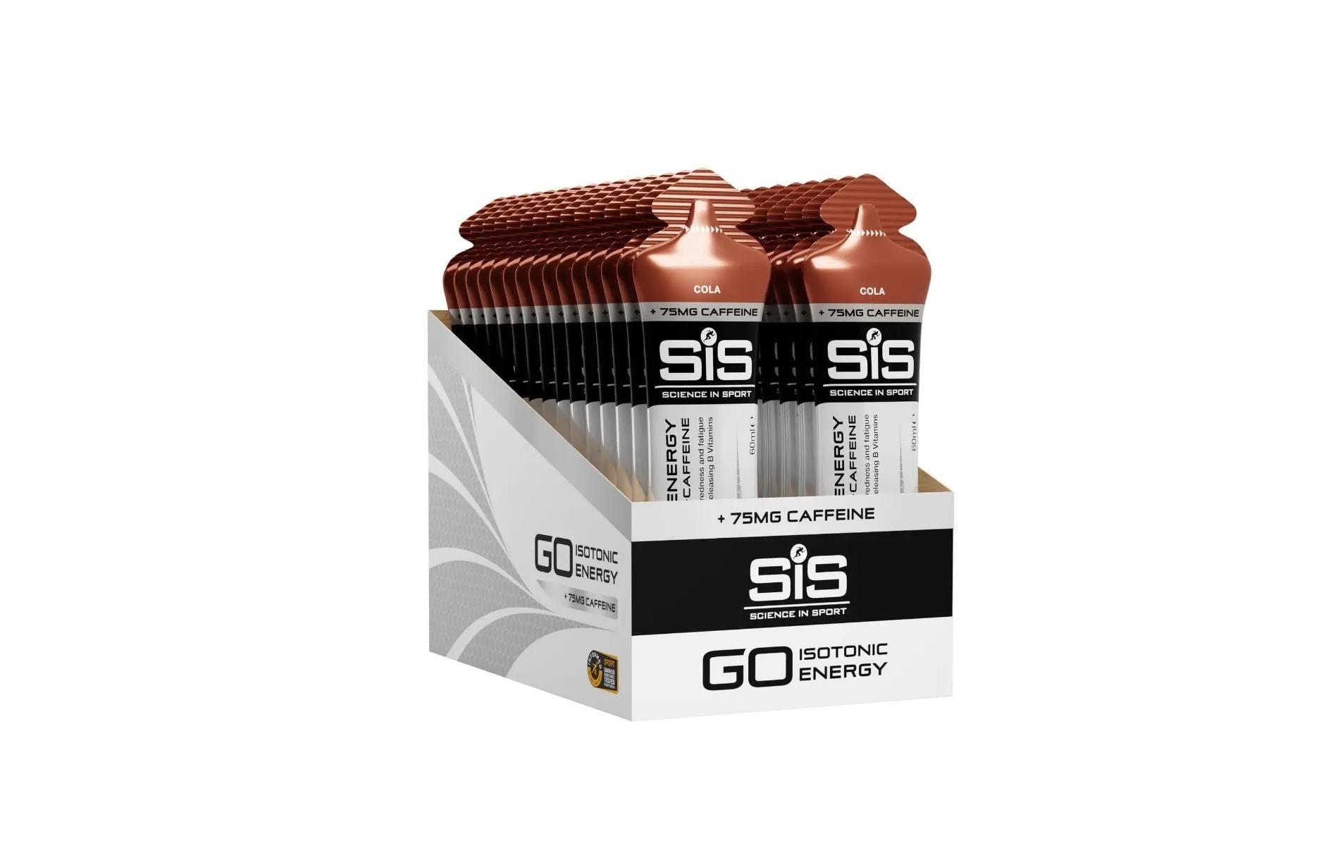 SIS - ScienceinSport Energygel Energy + Caffeine Cola, Packung 30 Stück