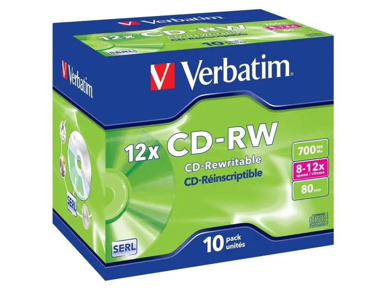 Verbatim CD-RW 0.7 GB, Jewelcase (10 Stück)