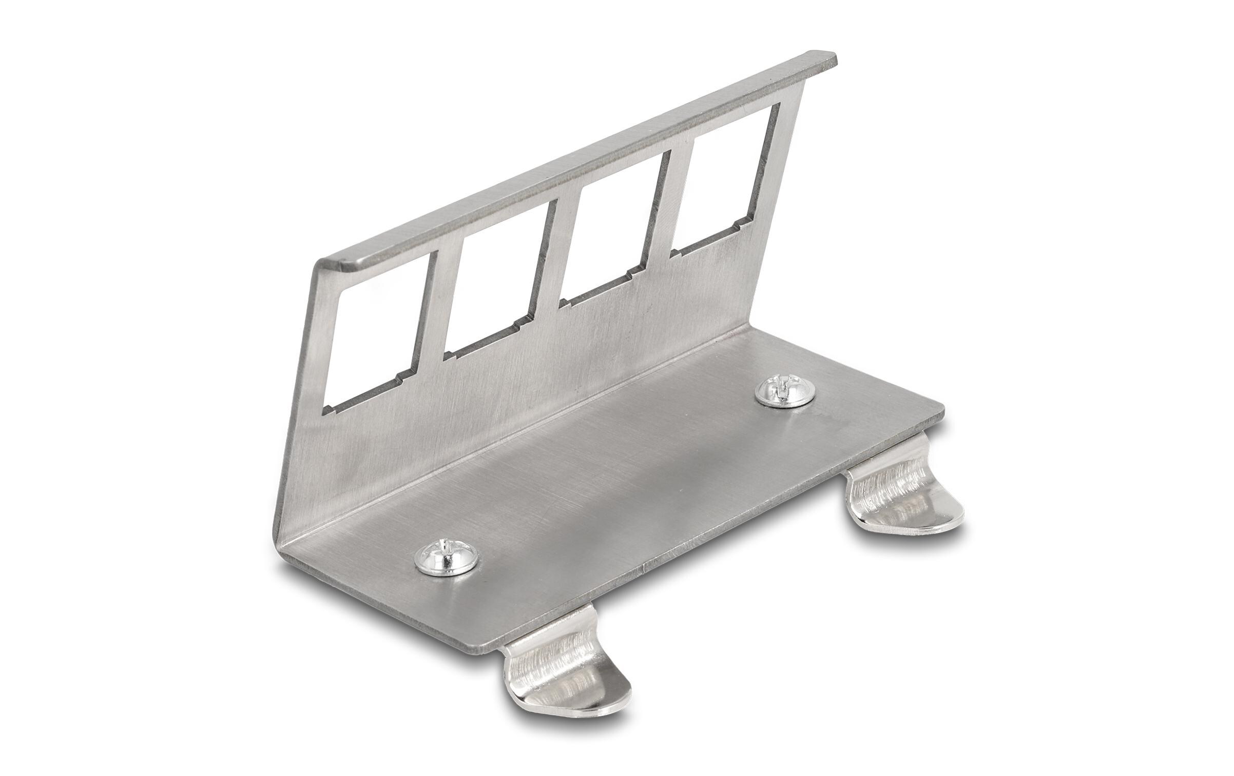 Delock Hutschienenhalter Keystone Metall 4 Port