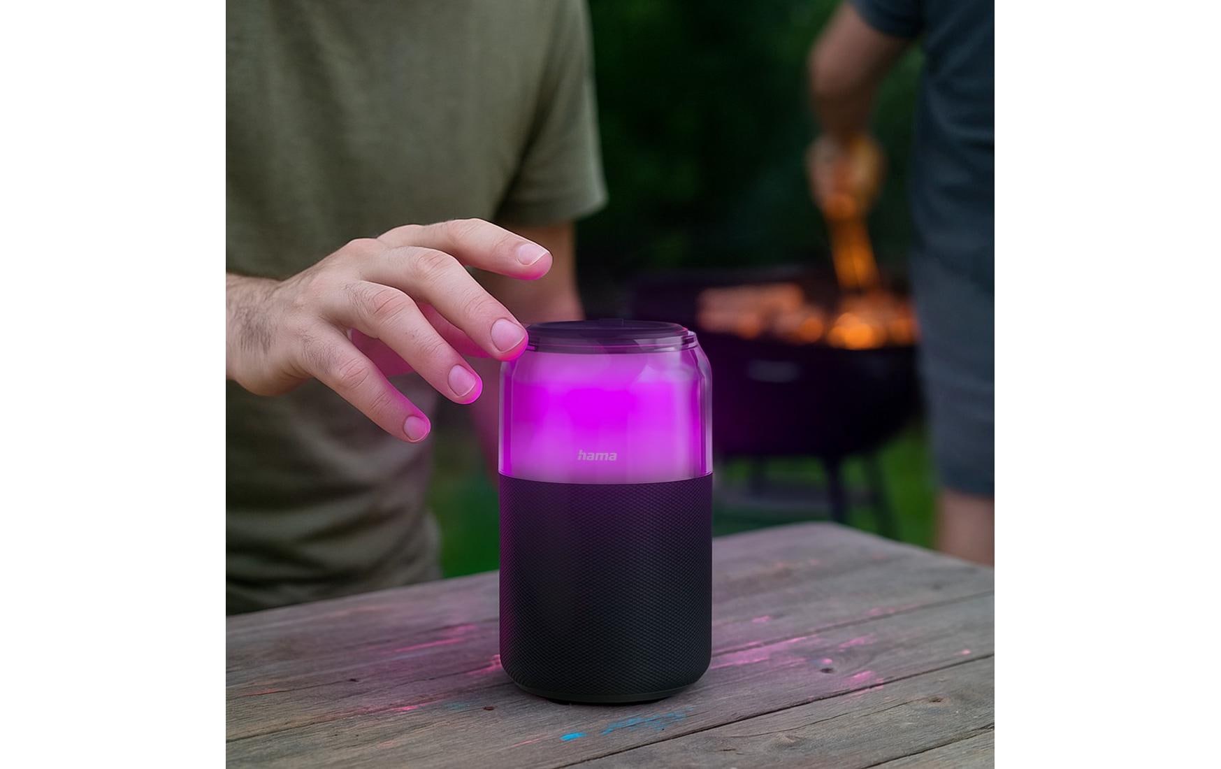 Hama Bluetooth Speaker Can 4 LED Modi 5 W Schwarz