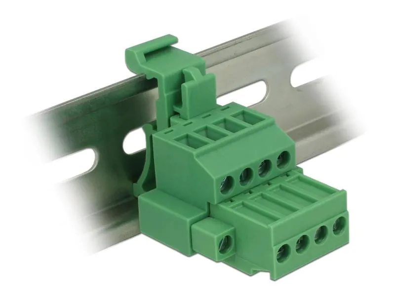 Delock Hutschiene/DIN Rail Terminalblock 4Pin Delock Hutschiene/DIN Rail Terminalblock 4Pin