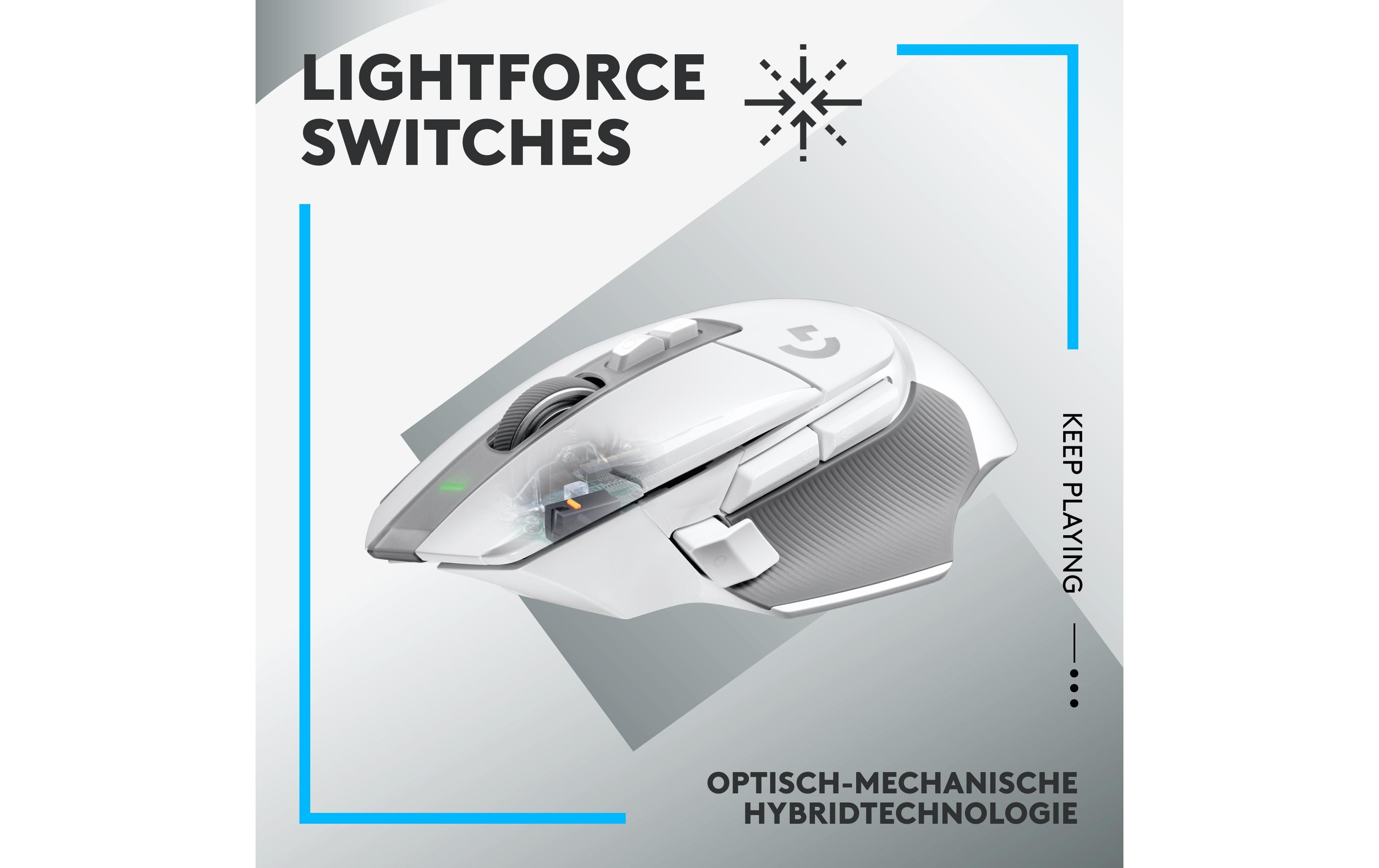 Logitech Gaming-Maus G502 X Lightspeed Weiss Logitech Gaming-Maus G502 X Lightspeed Weiss