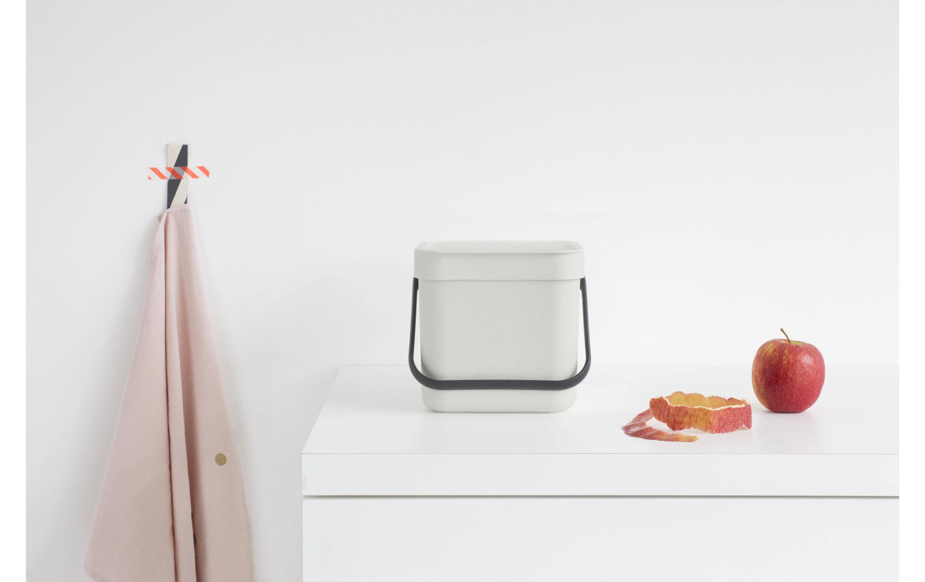 Brabantia Komposteimer Sort & Go 3 l, Hellgrau