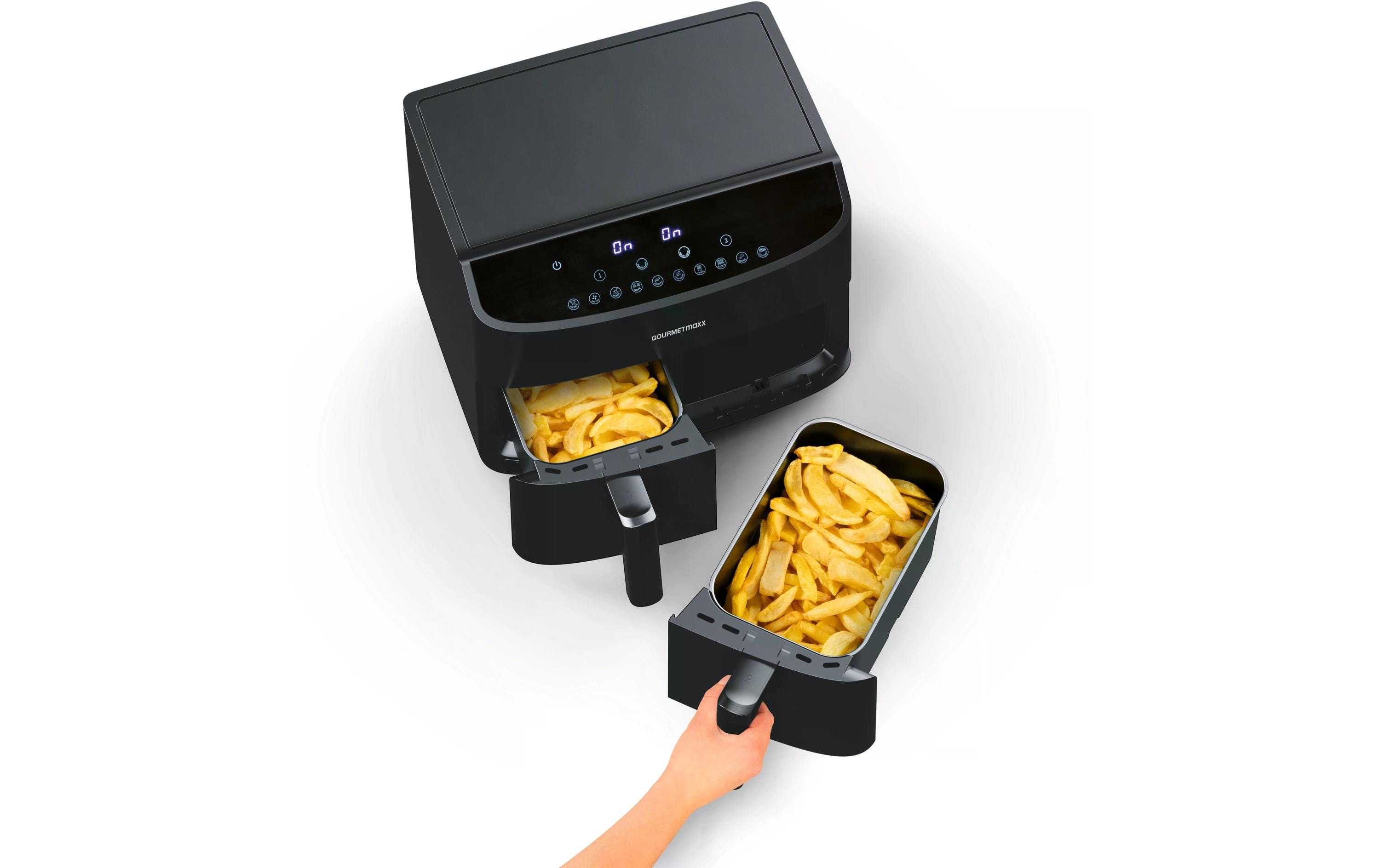 GOURMETmaxx Heissluft-Fritteuse 6 kg, Schwarz