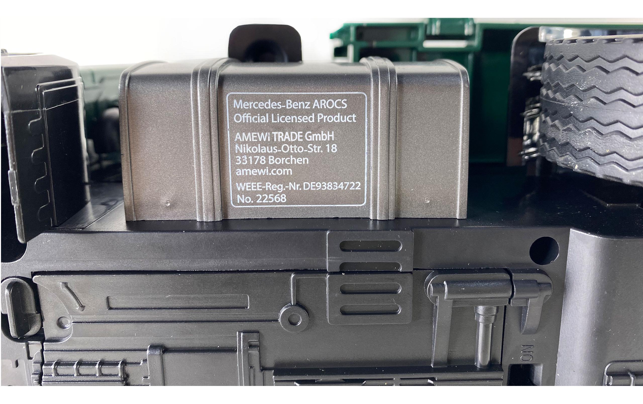 Amewi Lastwagen Mercedes Benz Arocs Kipper mit Kran 1:18, RTR Amewi Lastwagen Mercedes Benz Arocs Kipper mit Kran 1:18, RTR