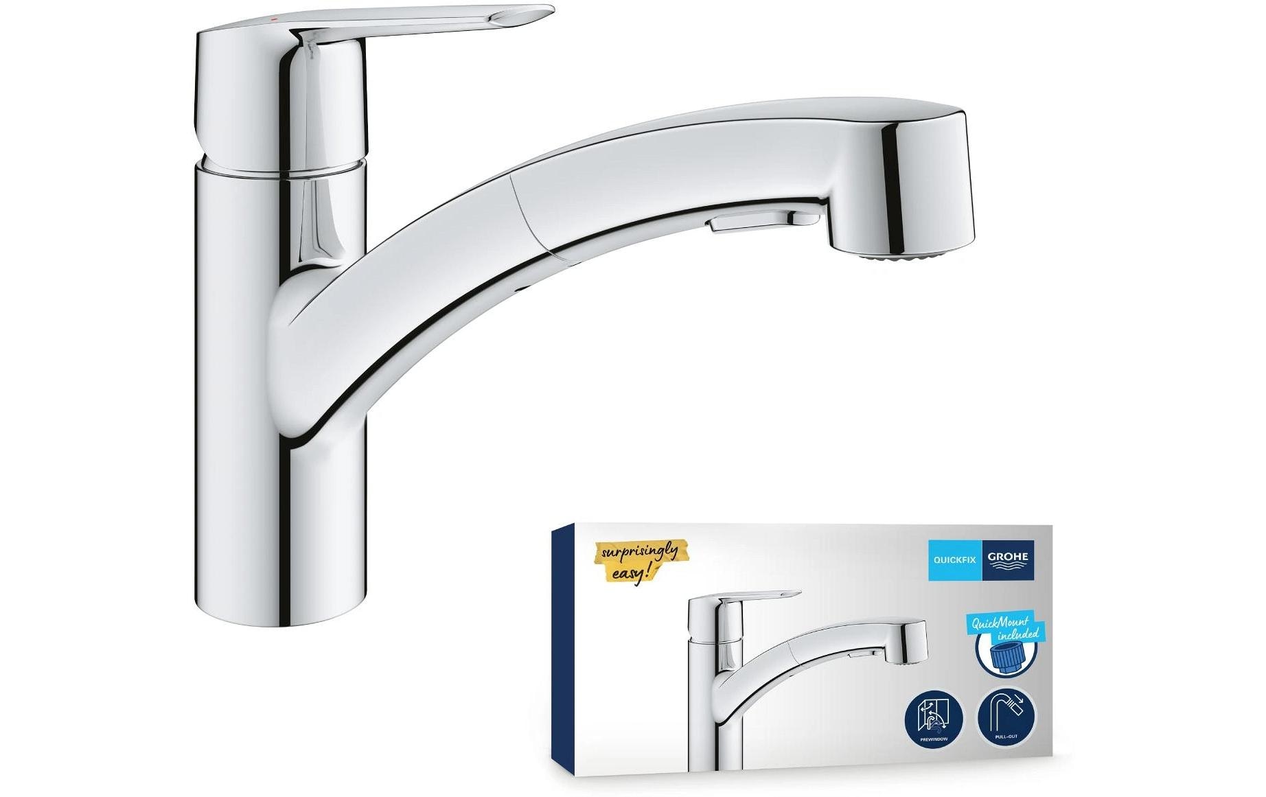 GROHE Küchenarmatur Start G3/8, Messing, herausziehbar