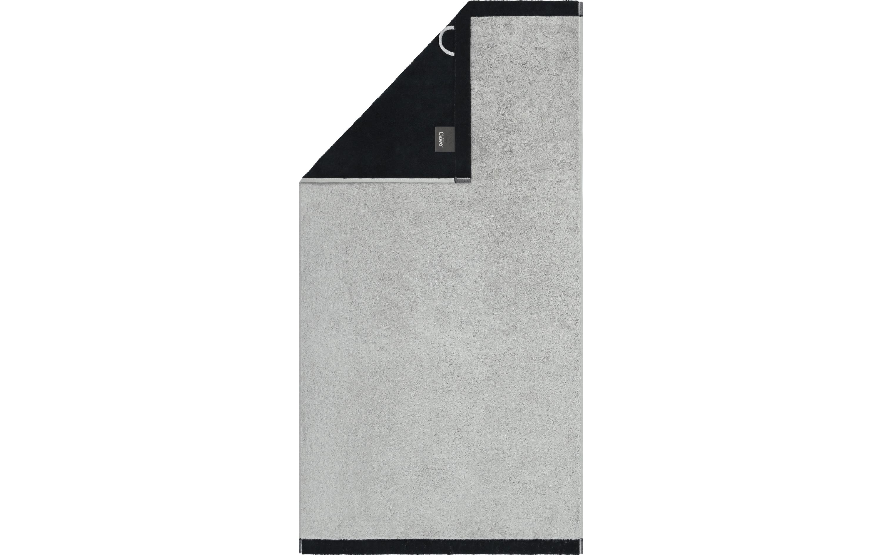 Cawö Duschtuch Lifestyle Splash 70 x 140 cm, Platin/Schwarz