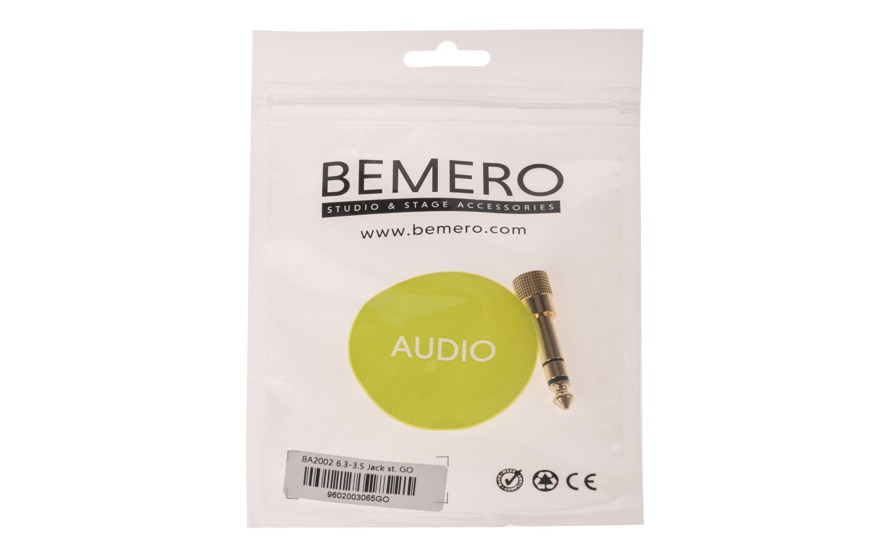 Bemero Audio-Adapter BA2002 Klinke 6,3mm male - Klinke 3,5mm female
