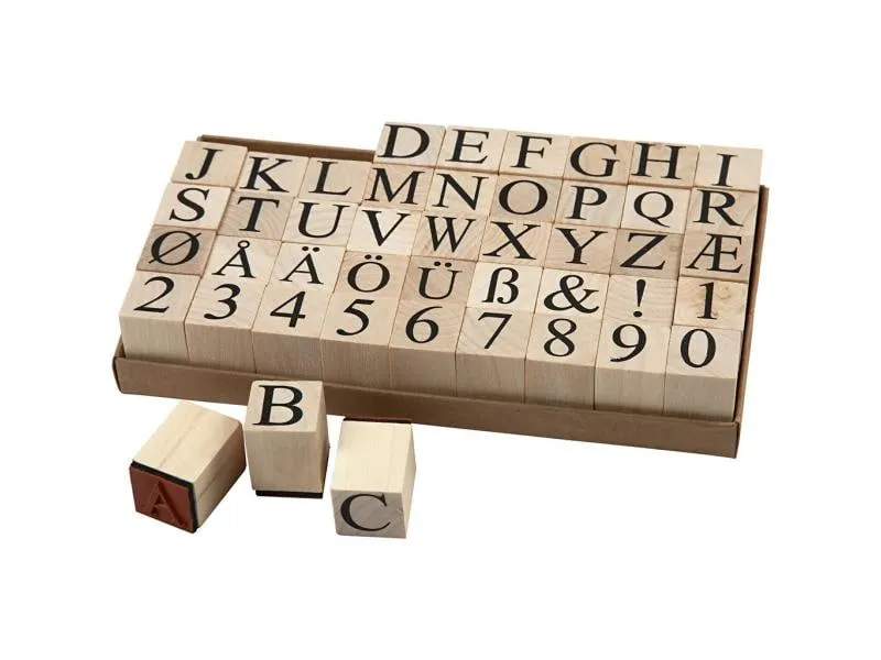 Creativ Company Stempelset Buchstaben/Zahlen 45-teilig Creativ Company Stempelset Buchstaben/Zahlen 45-teilig