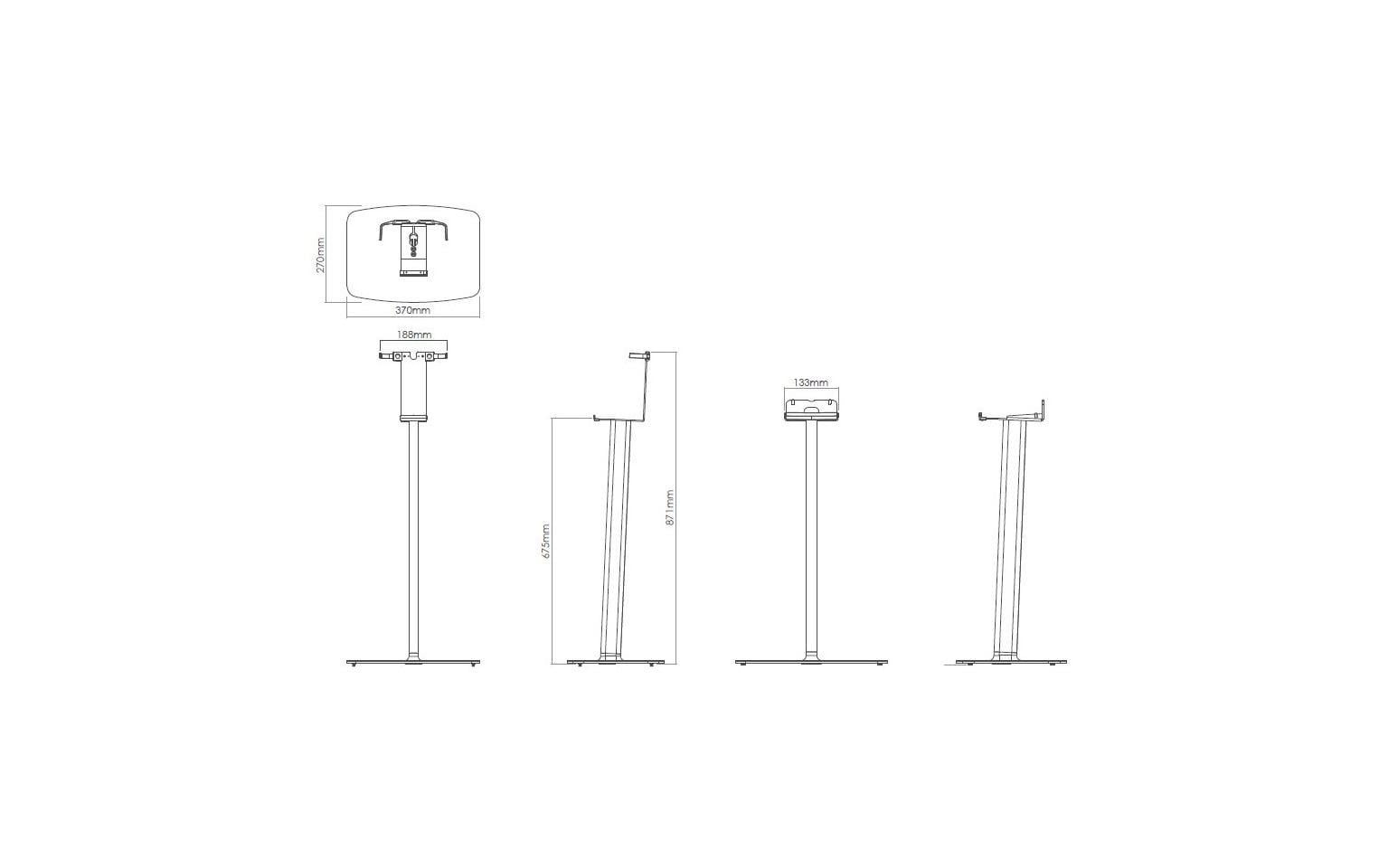 Flexson Standfuss Sonos Five/Play:5 Weiss