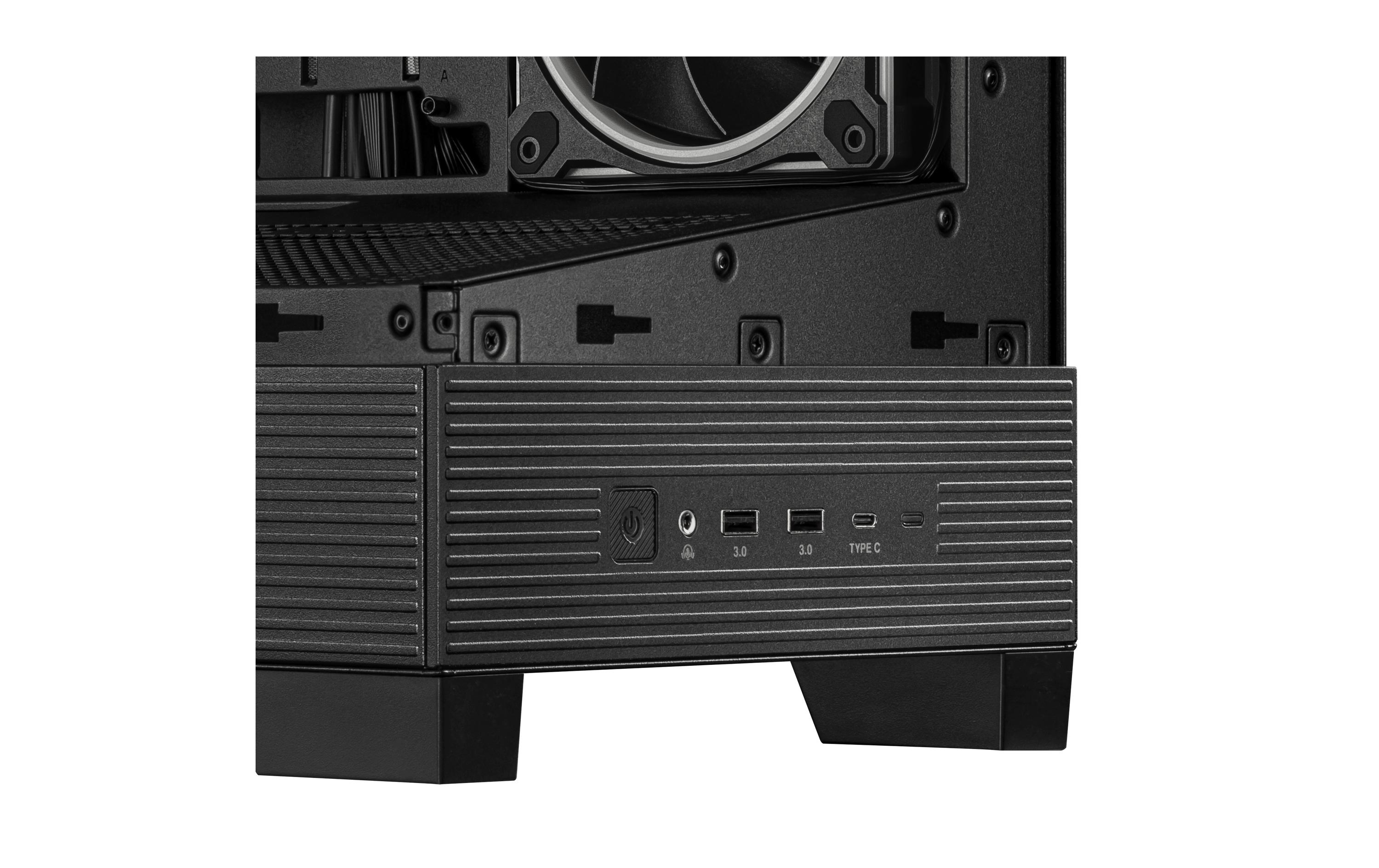 ASUS PC-Gehäuse A31 Plus TG ARGB Schwarz