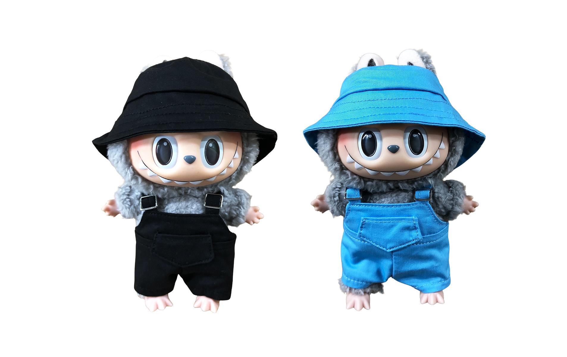 Nize Puppenkleidung Labubu Outfit Fischer, Schwarz/Blau Nize Puppenkleidung Labubu Outfit Fischer, Schwarz/Blau