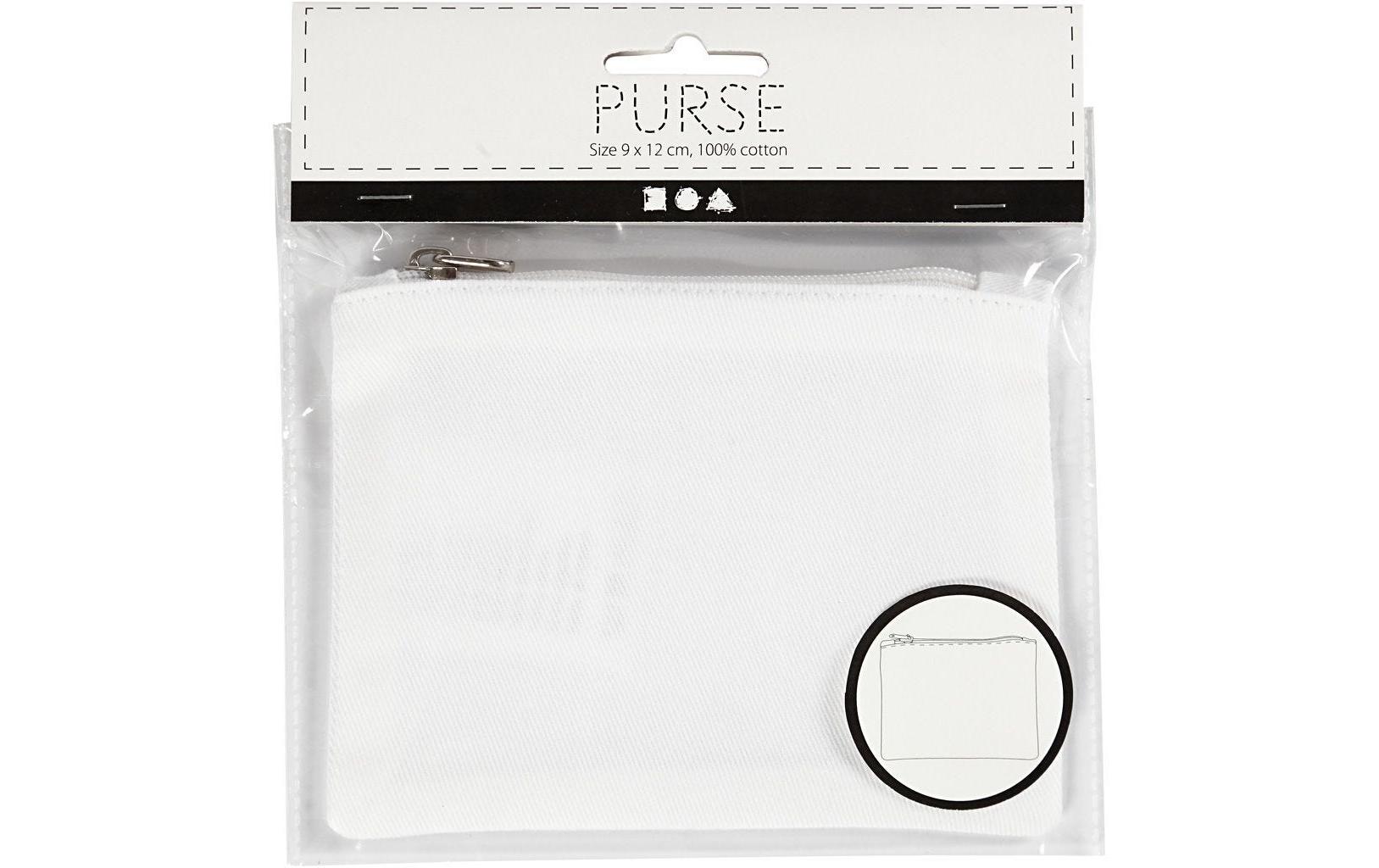 Creativ Company Geldbörse 9 x 12 cm Baumwolle, 1 Stück, Weiss