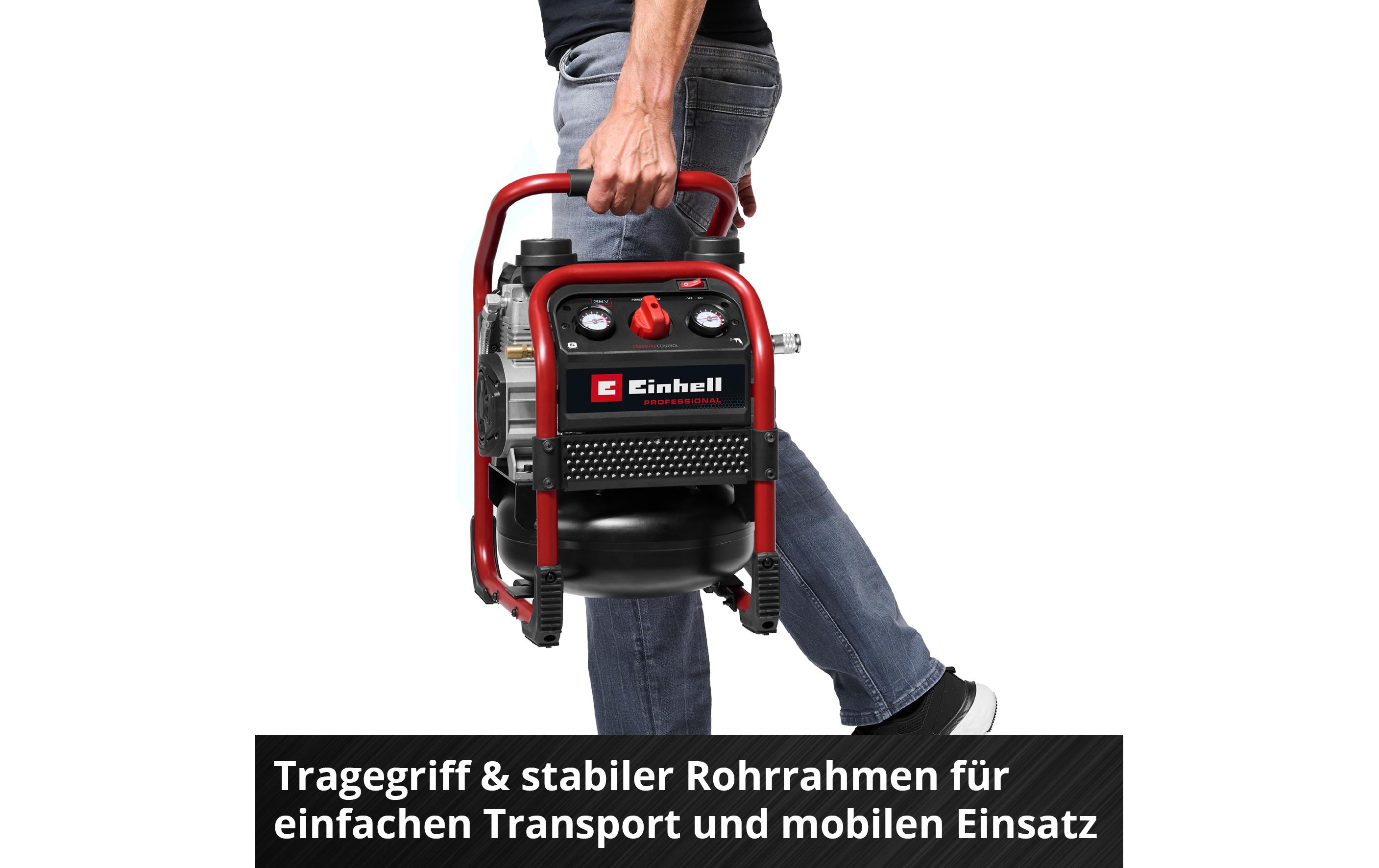 Einhell Professional Akku-Kompressor SILENZZO 36/210
