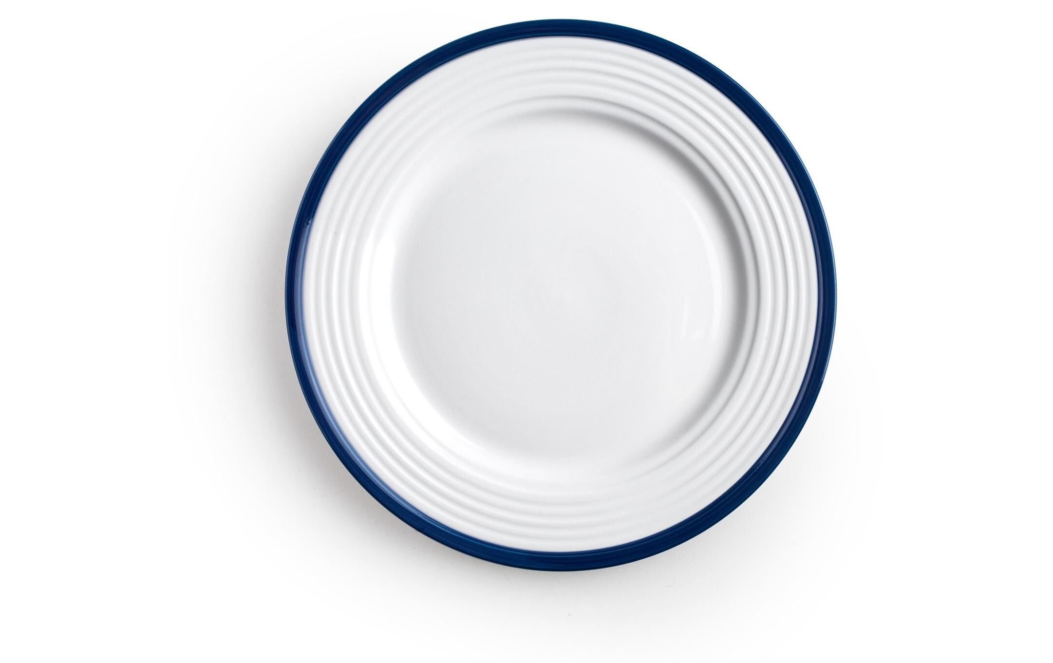 Ibili Teller-Set Provence 27.1-22.8-19.5 cm 12 Stück, Blau/Weiss