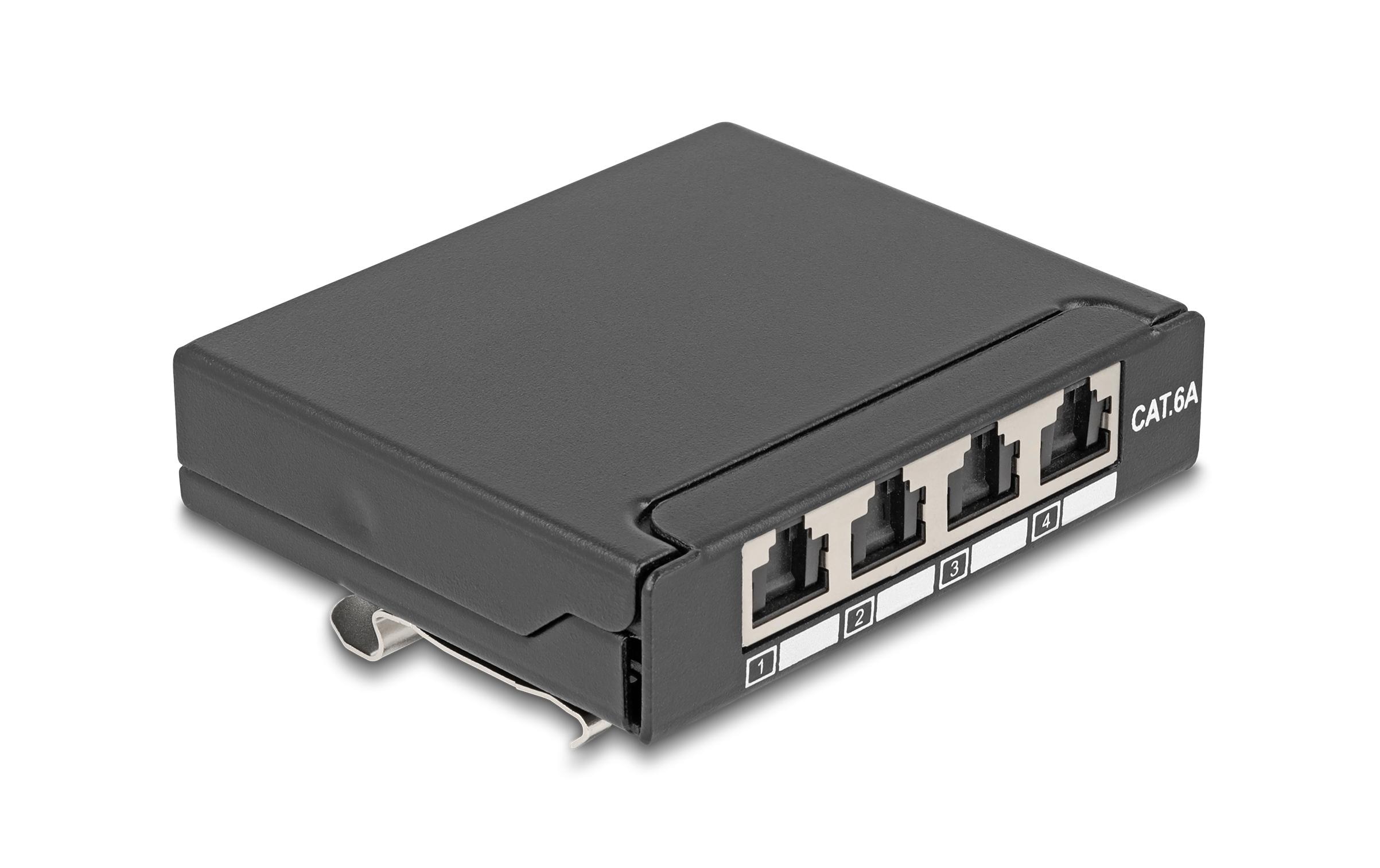 Delock Patchpanel 4-Port Desktop/DIN-Rail/Wand Delock Patchpanel 4-Port Desktop/DIN-Rail/Wand
